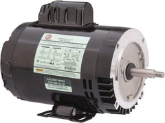 US Motors - 3/4 hp, ODP Enclosure, Auto Thermal Protection, 3,450 RPM, 115/208-230 Volt, 60 Hz, Industrial Electric AC/DC Motor - Size 56J Frame, J-Face/Rem Base Mount, 1 Speed, Ball Bearings, 11.0/5.4-5.5 Full Load Amps, B Class Insulation, CCW Drive End - USA Tool & Supply