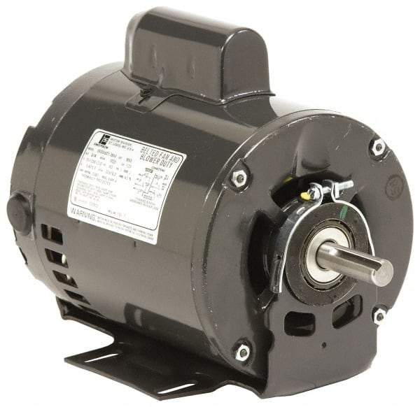 US Motors - 1/2 hp, TEAO Enclosure, No Thermal Protection, 1,140 RPM, 208-230/460 Volt, 60 Hz, Three Phase Standard Efficient Motor - Size 56 Frame, Cradle/Stud Mount, 1 Speed, Ball Bearings, 2.4-2.4/1.2 Full Load Amps, B Class Insulation, Reversible - USA Tool & Supply