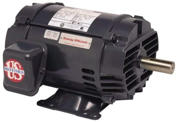 US Motors - 125 hp, ODP Enclosure, No Thermal Protection, 3,555 RPM, 575 Volt, 60 Hz, Three Phase Premium Efficient Motor - Size 404 Frame, Rigid Mount, 1 Speed, Ball Bearings, 109 Full Load Amps, F Class Insulation, CCW Lead End - USA Tool & Supply