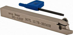 Iscar - External Thread, 0.118" Min Groove Width, 4.7" OAL, Left Hand Indexable Grooving Cutoff Toolholder - 0.094 Seat Size, 1/2" Shank Height x 1/2" Shank Width, DG.. Insert Style, DGT Toolholder Style, Series Do-Grip - USA Tool & Supply