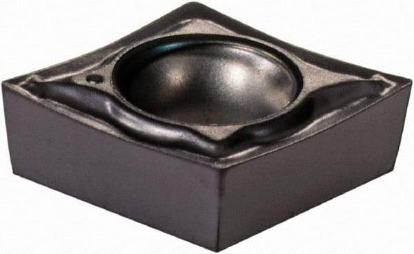 Iscar - CCGT2-0 SM Grade IC907 Carbide Turning Insert - TiN/TiAlN Finish, 80° Diamond, 1/4" Inscr Circle, 3/32" Thick, 0.008" Corner Radius - USA Tool & Supply