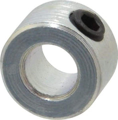 Climax Metal Products - 1/4" Bore, Steel, Set Screw Shaft Collar - 1/2" Outside Diam, 5/16" Wide - USA Tool & Supply