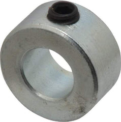 Climax Metal Products - 7/16" Bore, Steel, Set Screw Shaft Collar - 7/8" Outside Diam, 7/16" Wide - USA Tool & Supply