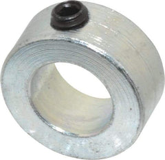 Climax Metal Products - 9/16" Bore, Steel, Set Screw Shaft Collar - 1" Outside Diam, 7/16" Wide - USA Tool & Supply