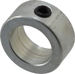 Climax Metal Products - 13/16" Bore, Steel, Set Screw Shaft Collar - 1-1/4" Outside Diam, 9/16" Wide - USA Tool & Supply