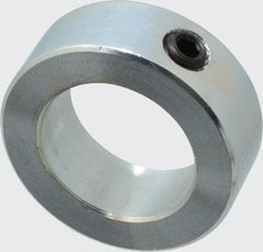 Climax Metal Products - 1-1/8" Bore, Steel, Set Screw Shaft Collar - 1-3/4" Outside Diam, 5/8" Wide - USA Tool & Supply