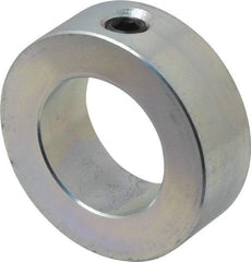 Climax Metal Products - 1-3/16" Bore, Steel, Set Screw Shaft Collar - 2" Outside Diam, 11/16" Wide - USA Tool & Supply