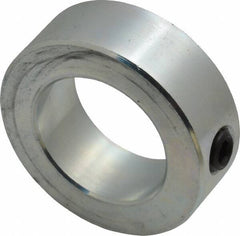 Climax Metal Products - 1-1/4" Bore, Steel, Set Screw Shaft Collar - 2" Outside Diam, 11/16" Wide - USA Tool & Supply