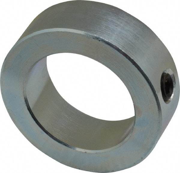 Climax Metal Products - 1-1/2" Bore, Steel, Set Screw Shaft Collar - 2-1/4" Outside Diam, 3/4" Wide - USA Tool & Supply
