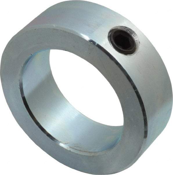 Climax Metal Products - 1-7/8" Bore, Steel, Set Screw Shaft Collar - 2-3/4" Outside Diam, 7/8" Wide - USA Tool & Supply