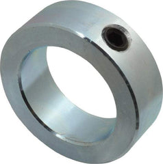 Climax Metal Products - 1-7/8" Bore, Steel, Set Screw Shaft Collar - 2-3/4" Outside Diam, 7/8" Wide - USA Tool & Supply