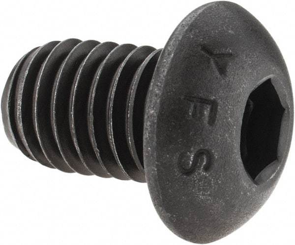 Value Collection - 1/2-13 UNC Hex Socket Drive, Button Screw - Alloy Steel, Black Oxide Finish, Fully Threaded, 3/4" Length Under Head - USA Tool & Supply