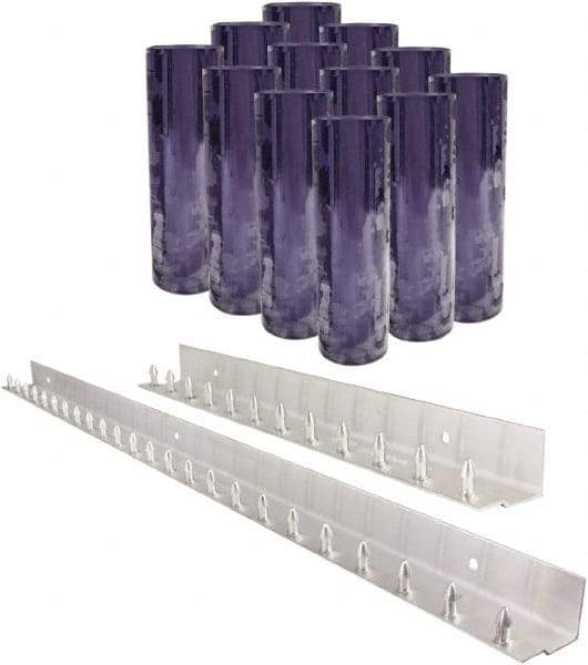 Aleco - 6' Door Width x 8' Door Height PVC Clear Smooth Strip Door Kit - Clear - USA Tool & Supply