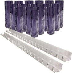 Aleco - 8' Door Width x 8' Door Height PVC Clear Ribbed Strip Door Kit - Clear - USA Tool & Supply