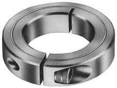 Climax Metal Products - 1-7/16" Bore, Stainless Steel, One Piece Clamp Collar - 2-1/4" Outside Diam, 9/16" Wide - USA Tool & Supply
