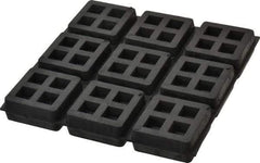 Mason Ind. - 6" Long x 6" Wide x 3/4" Thick, Rubber, Machinery Leveling Pad & Mat - USA Tool & Supply