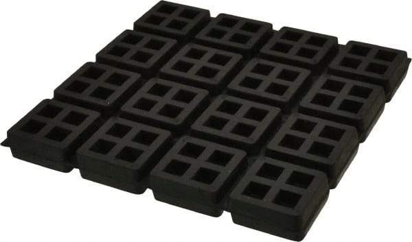 Mason Ind. - 8" Long x 8" Wide x 3/4" Thick, Rubber, Machinery Leveling Pad & Mat - USA Tool & Supply