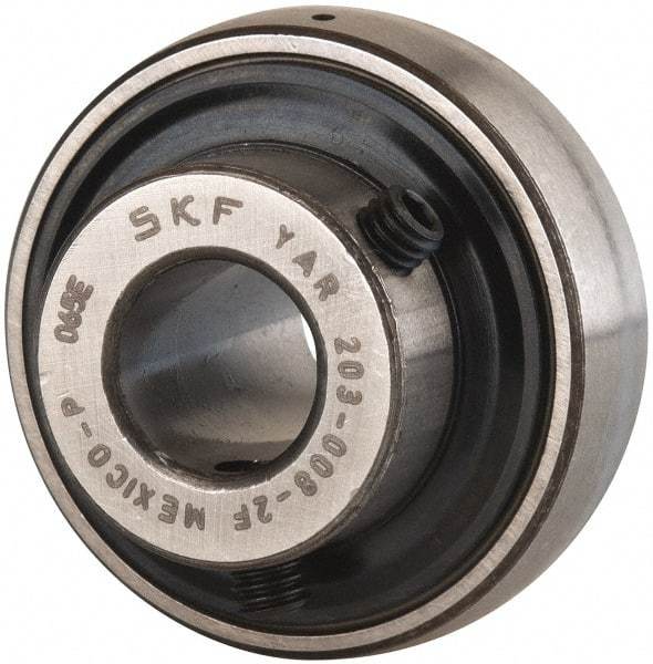 SKF - 1/2" ID x 1.5748" OD, 1,650 Lb Dynamic Capacity, Insert Bearing Insert Bearing - 0.4724" Race Width, 1,070 Lb Static Capacity - USA Tool & Supply