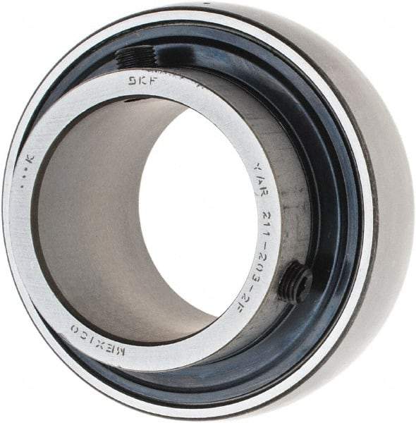 SKF - 2-3/16" ID x 3-15/16" OD, 7,540 Lb Dynamic Capacity, Insert Bearing Insert Bearing - 63/64" Race Width, 6,520 Lb Static Capacity - USA Tool & Supply
