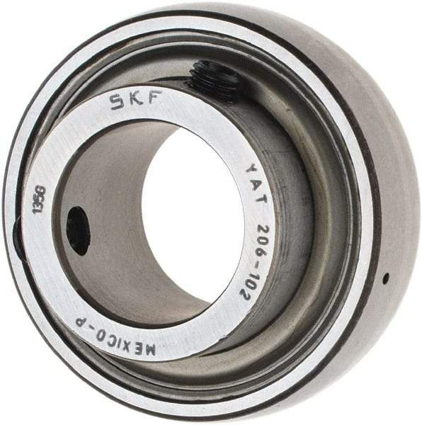 SKF - 1-1/8" ID x 2.4409" OD, 3,380 Lb Dynamic Capacity, Insert Bearing Insert Bearing - 0.7087" Race Width, 2,520 Lb Static Capacity - USA Tool & Supply