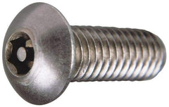 Value Collection - #6-32 UNC Pin In Hex Socket Drive, Button Screw - Grade 18-8 Stainless Steel, Uncoated, 1" Length Under Head - USA Tool & Supply