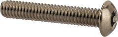 Value Collection - #8-32 UNC Pin In Hex Socket Drive, Button Screw - Grade 18-8 Stainless Steel, Uncoated, 1" Length Under Head - USA Tool & Supply