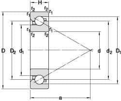 SKF - Radial Ball Bearings Type: Angular Contact Style: Open - USA Tool & Supply