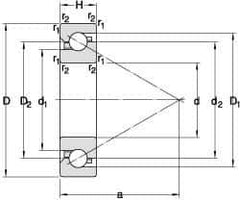 SKF - Radial Ball Bearings Type: Angular Contact Style: Open - USA Tool & Supply