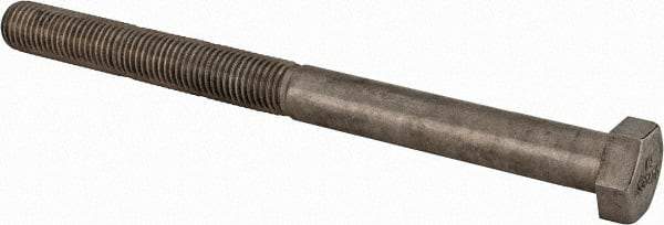 Value Collection - 1-8 UNC, 12" Length Under Head Hex Head Cap Screw - Partially Threaded, Grade 18-8 Stainless Steel, Uncoated, 1-5/16" Hex - USA Tool & Supply