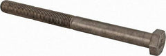 Value Collection - 1-8 UNC, 12" Length Under Head Hex Head Cap Screw - Partially Threaded, Grade 18-8 Stainless Steel, Uncoated, 1-5/16" Hex - USA Tool & Supply