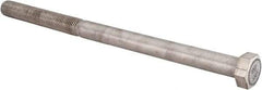 Value Collection - 1-8 UNC, 16" Length Under Head Hex Head Cap Screw - Partially Threaded, Grade 18-8 Stainless Steel, Uncoated, 1-5/16" Hex - USA Tool & Supply