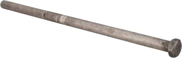 Value Collection - 7/8-9 UNC, 20" Length Under Head Hex Head Cap Screw - Partially Threaded, Grade 18-8 Stainless Steel, Uncoated, 1-5/16" Hex - USA Tool & Supply