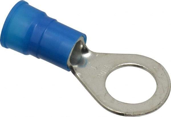 3M - 6-6 AWG Partially Insulated Crimp Connection Circular Ring Terminal - 1/2" Stud, Copper Contact - USA Tool & Supply