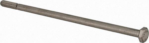 Value Collection - 1/4-20 UNC, 6" Length Under Head Hex Head Cap Screw - Partially Threaded, Grade 316 Stainless Steel, Uncoated, 7/16" Hex - USA Tool & Supply