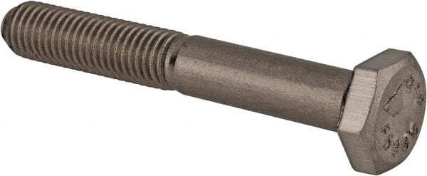 Value Collection - 1/4-28 UNF, 1-3/4" Length Under Head Hex Head Cap Screw - Partially Threaded, Grade 316 Stainless Steel, Uncoated, 7/16" Hex - USA Tool & Supply