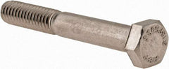 Value Collection - 5/16-18 UNC, 2-1/4" Length Under Head Hex Head Cap Screw - Partially Threaded, Grade 316 Stainless Steel, Uncoated, 1/2" Hex - USA Tool & Supply