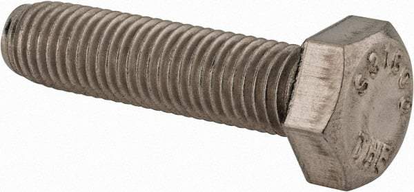 Value Collection - 5/16-24 UNF, 1-1/4" Length Under Head Hex Head Cap Screw - Partially Threaded, Grade 316 Stainless Steel, Uncoated, 1/2" Hex - USA Tool & Supply