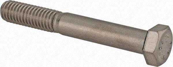 Value Collection - 3/8-16 UNC, 2-3/4" Length Under Head Hex Head Cap Screw - Partially Threaded, Grade 316 Stainless Steel, Uncoated, 9/16" Hex - USA Tool & Supply