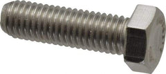 Value Collection - 1/2-13 UNC, 1-3/4" Length Under Head Hex Head Cap Screw - Fully Threaded, Grade 316 Stainless Steel, Uncoated, 3/4" Hex - USA Tool & Supply