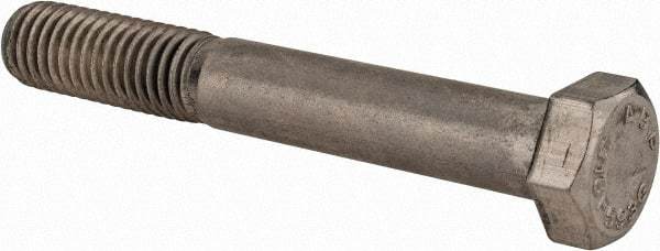 Value Collection - 1/2-13 UNC, 3-1/2" Length Under Head Hex Head Cap Screw - Partially Threaded, Grade 316 Stainless Steel, Uncoated, 3/4" Hex - USA Tool & Supply