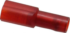 3M - 22 to 18 AWG, Nylon, Fully Insulated, Male Wire Disconnect - 3/16 Inch Wide Tab, Red, RoHS 2011/65/EU Compliant - USA Tool & Supply