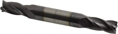 Atrax - 7/16", 7/8" LOC, 1/2" Shank Diam, 4" OAL, 4 Flute, Solid Carbide Square End Mill - Double End, AlTiN Finish, Spiral Flute, 30° Helix, Centercutting, Right Hand Cut - USA Tool & Supply