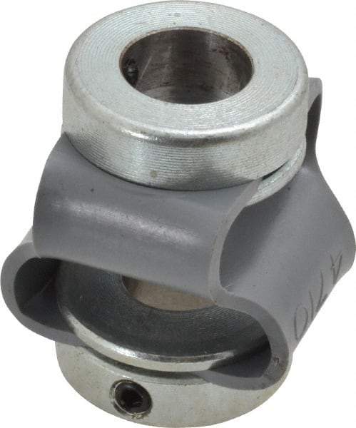 Huco - 3/8" Max Bore Diam, Flexible Flex P Double Loop Coupling - 27mm OD, Polyurethane - USA Tool & Supply