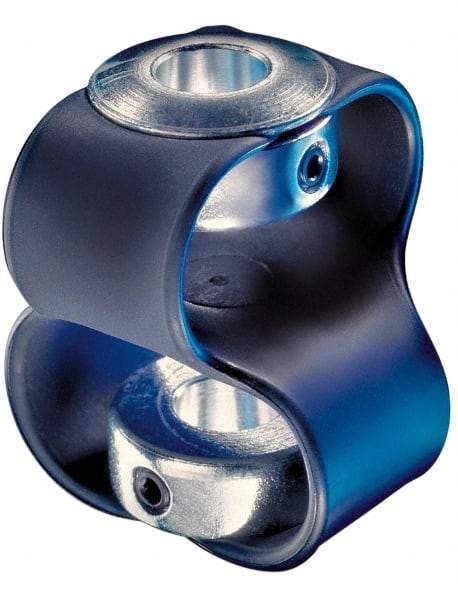 Huco - 5/16" Max Bore Diam, Flexible Flex P Double Loop Coupling - 27mm OD, Polyurethane - USA Tool & Supply