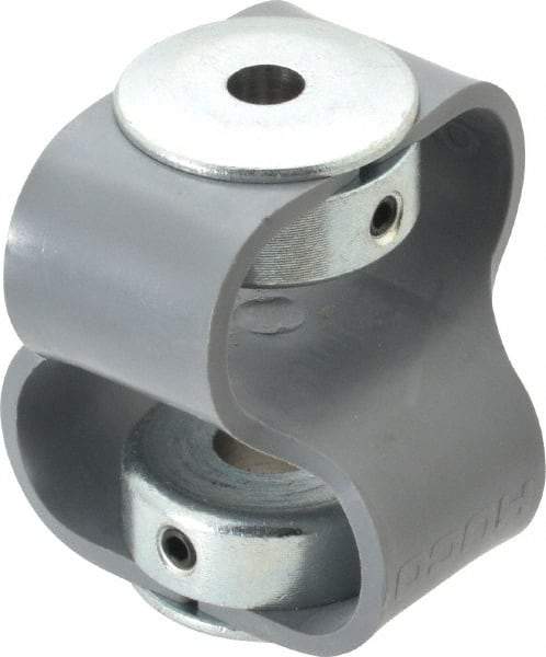 Huco - 3/8" Max Bore Diam, Flexible Flex P Double Loop Coupling - 48mm OD, Polyurethane - USA Tool & Supply