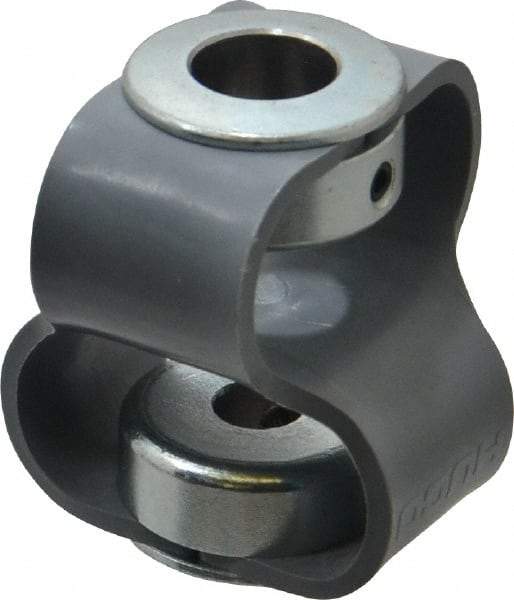 Huco - 1/2" Max Bore Diam, Flexible Flex P Double Loop Coupling - 48mm OD, Polyurethane - USA Tool & Supply