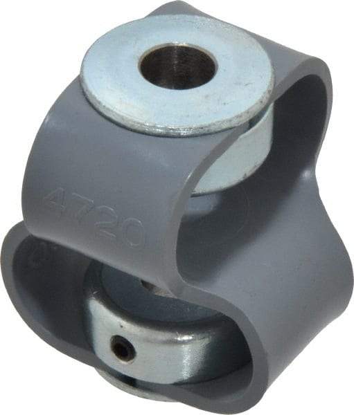 Huco - 3/8" Max Bore Diam, Flexible Flex P Double Loop Coupling - 48mm OD, Polyurethane - USA Tool & Supply