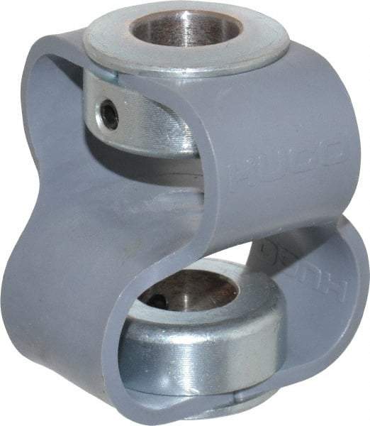Huco - 1/2" Max Bore Diam, Flexible Flex P Double Loop Coupling - 48mm OD, Polyurethane - USA Tool & Supply