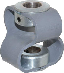 Huco - 1/2" Max Bore Diam, Flexible Flex P Double Loop Coupling - 48mm OD, Polyurethane - USA Tool & Supply