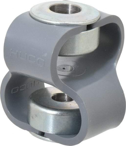 Huco - 1/2" Max Bore Diam, Flexible Flex P Double Loop Coupling - 54mm OD, Polyurethane - USA Tool & Supply